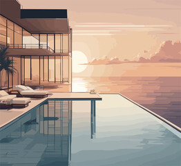 luxury hotel pool