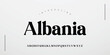 Albania Minimal font creative modern alphabet