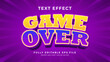 Vector game over text effect
