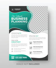 Wall Mural - corporate commercial business flyer design | modern bifacial flyer design, leaflet design