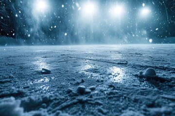 Poster - A winter scene of a snow-covered field. This picture can be used to depict the beauty and tranquility of snowy landscapes