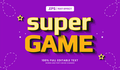 Wall Mural - Design editable text effect, game text vector illustration