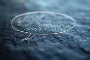 Poster - A drawing of a speech bubble on a piece of paper. Perfect for adding text or quotes to any design project