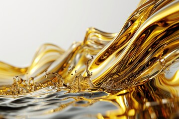 Poster - A close up view of a liquid wave. Perfect for designs related to water, nature, or abstract concepts