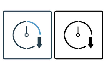 Poster - download speed icon. icon related to download. suitable for web site, app, user interfaces, printable, ui etc. solid icon style. simple vector design editable