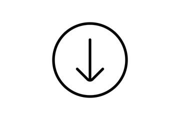 Fototapete - download icon. icon related to download. suitable for web site, app, user interfaces, printable, ui etc. line icon style. simple vector design editable