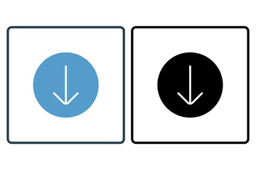 Poster - download icon. icon related to download. suitable for web site, app, user interfaces, printable, ui etc. line icon style. simple vector design editable