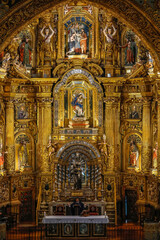 Wall Mural - Mass in St Francis's church, Quito, Ecuador