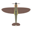 top view ww2 plane design with easy select able areas to edit