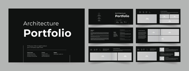 Wall Mural - architecture portfolio template