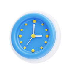 Poster - 3D Model of a Blue and White Wall Clock. Blue and White Wall Clock Design for a Timeless.
3d illustration, 3d element, 3d rendering. 3d visualization isolated on a transparent background