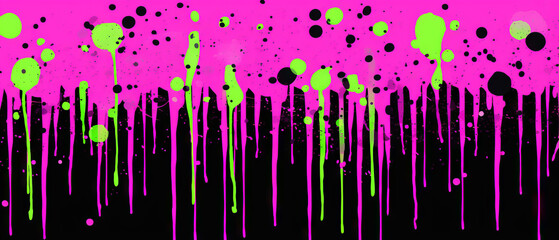 Wall Mural - Vibrant neon purple spray paint splatter design.