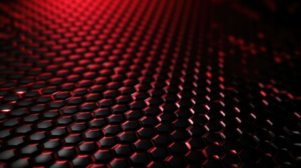 Poster - Gaming carbon red abstract background or screensaver for PC. Generative AI.