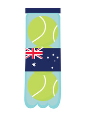 Poster - australia tennis balls game