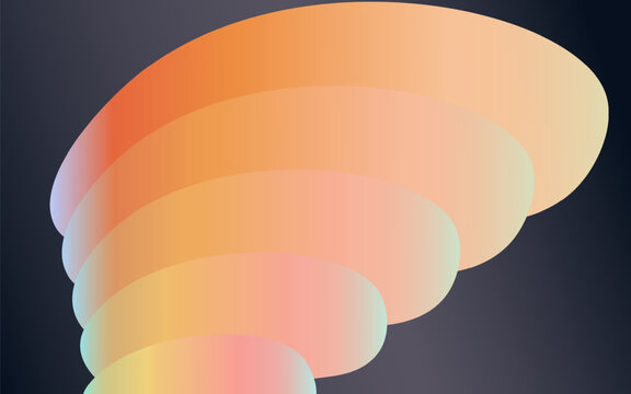Abstract 3D wave shape gradient background design element for banner advertising website layout