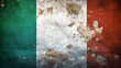 Flag of Italy background with a distressed vintage weathered effect texture a tricolour officially known as the the Tricolore, stock illustration image
