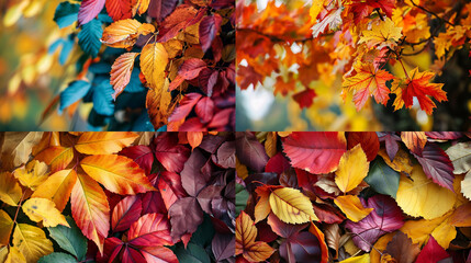 Poster - autumn leaves background