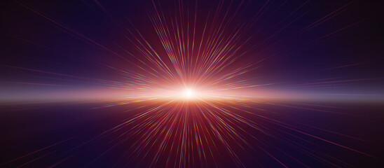 Wall Mural - sunrise from space aurora, 3d rendering