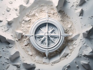 compass on the map