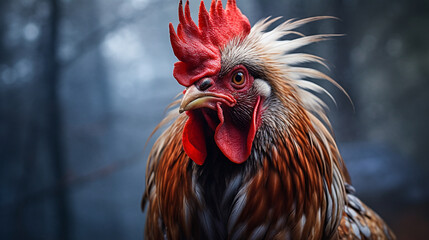 Canvas Print - close up of a rooster