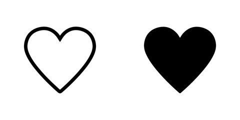 Poster - Heart icon vector. Love sign symbol vector. Heart vector icon illustration isolated on white background