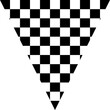 © Anthony - Monochrome transparent PNG of a white square superimposed with a chequered triangle shape