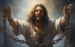 Jesus Cristo o libertador, se libertando das correntes 