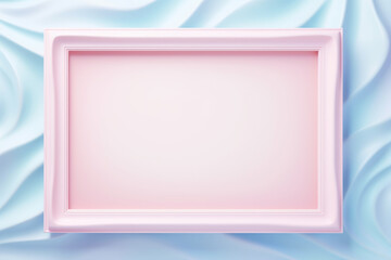 Wall Mural - Pink and blue abstract background or pattern with empty mockup frame, creative design template with copyspace