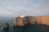 Fototapeta Fototapety do pokoju - Farol do Cabo de São Vicente, latarnia morska. Sagres Portugalia. Widok z góy.