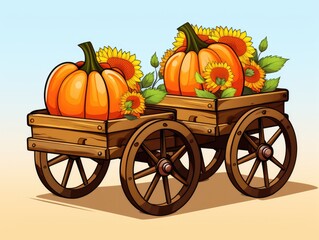 Poster - pumpkin and pumpkins