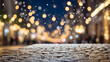 Golden Holiday Glow: Christmas Lights Twinkle in City Streets