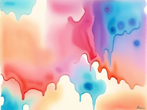 Abstract vibrant watercolor painting with texture on canvas. Background painted with oil, with brushstrokes created by hand. Oil paintings of modern art. AI-generated abstract modern art