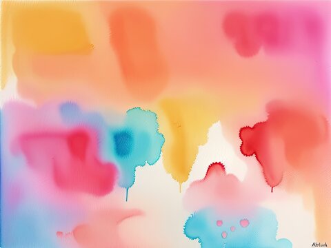 Abstract vibrant watercolor painting with texture on canvas. Background painted with oil, with brushstrokes created by hand. Oil paintings of modern art. AI-generated abstract modern art