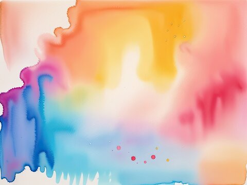 Abstract vibrant watercolor painting with texture on canvas. Background painted with oil, with brushstrokes created by hand. Oil paintings of modern art. AI-generated abstract modern art