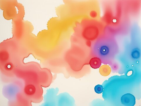 Abstract vibrant watercolor painting with texture on canvas. Background painted with oil, with brushstrokes created by hand. Oil paintings of modern art. AI-generated abstract modern art