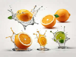 orange and lime, splash