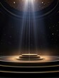 © Nia™ - Stage podium with lighting, Stage Podium Scene with for Award Ceremony, copy space - generative ai
