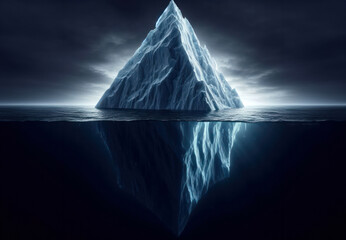 Iceberg. Hidden Danger And Global Warming Concept