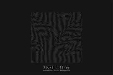 Poster - Abstract Line Matrix Pattern. Noise Flow Dynamic.