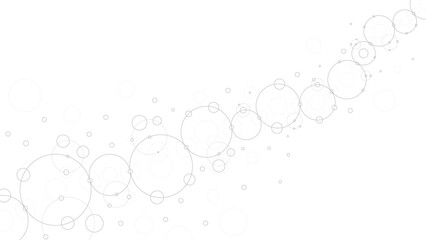 Poster - Technology abstract background. Abstract geometric background. Connected circles. Network of circles.