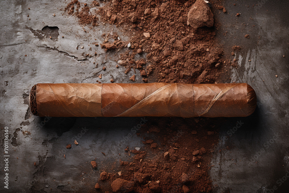 Cigar, ciggy, smoke, stogie tobacco siga cigarette unhealthy toxic alcohol  risk nicotine, chemicals and additives, major public health issue,  relaxation. Stock Illustration