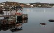 wharf reflecting on the water in Twillingate 