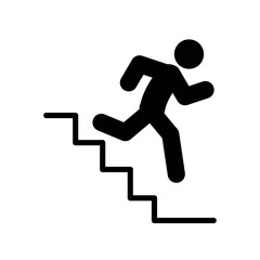 Poster - earthquake use stairs icon