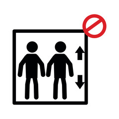 Poster - earthquake emergency exit icon symbol