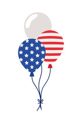 Wall Mural - presidents day balloons