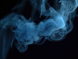 Poster - Blue smoke. Design, background or screensaver. AI generative.