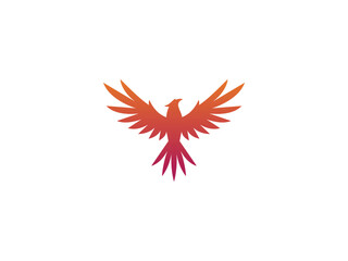 Wall Mural - phoenix logo vector icon illustration, logo template