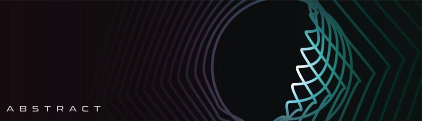 Poster - Abstract background with colorful lines. A modern futuristic poster with line arts.