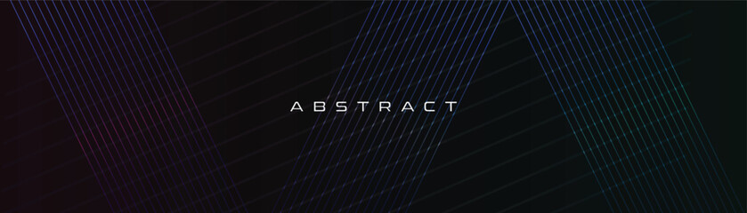 Poster - Abstract background with colorful lines. A modern futuristic poster with line arts.