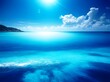 A large beautiful sea with beautiful single blue water, beautiful background and wallpaper